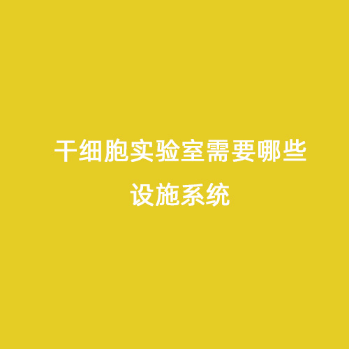 干細胞實驗室需要哪些設(shè)施系統(tǒng)